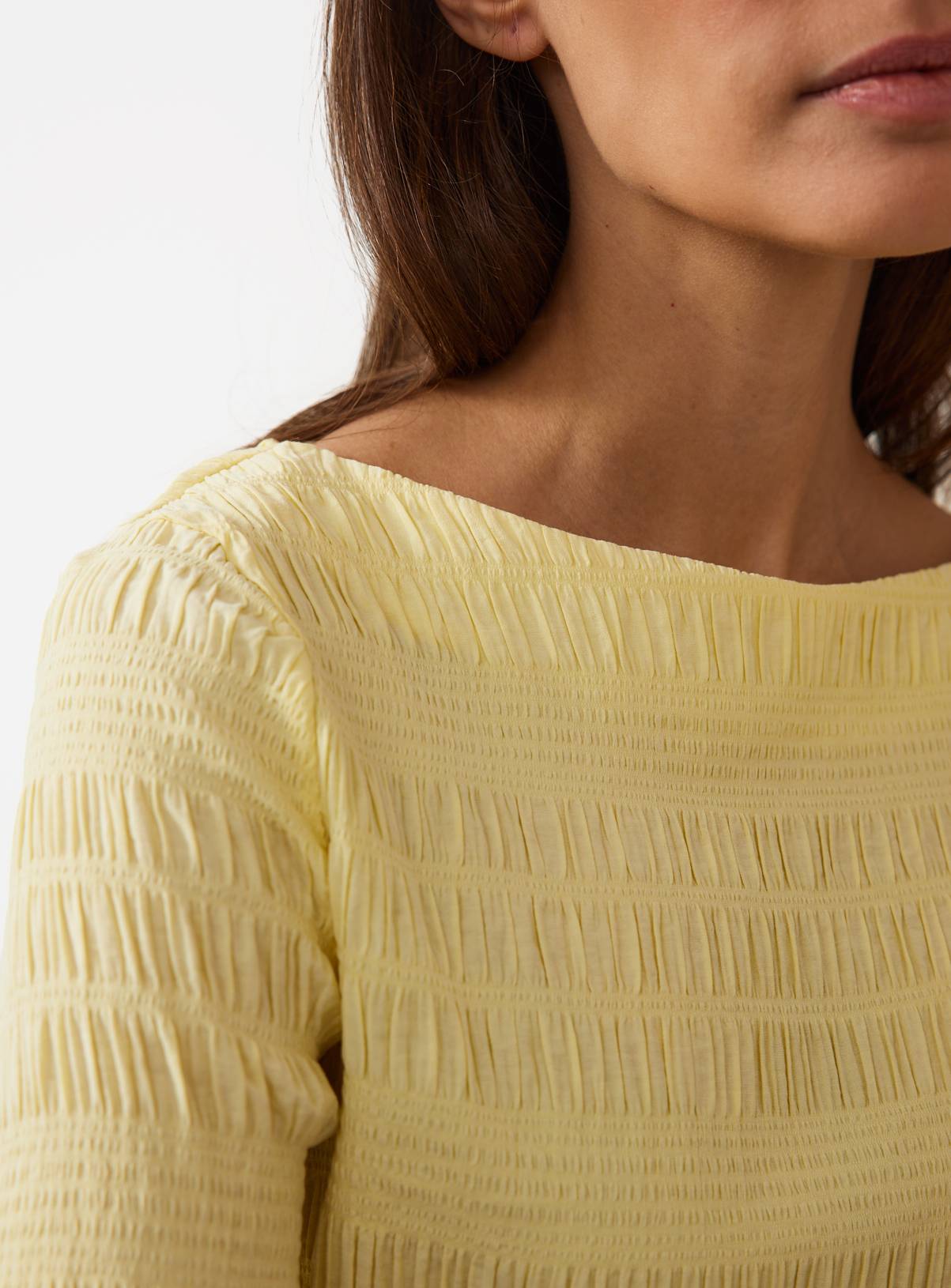 Yellow Textured Stripe Co-ord Top 6 - Image 3